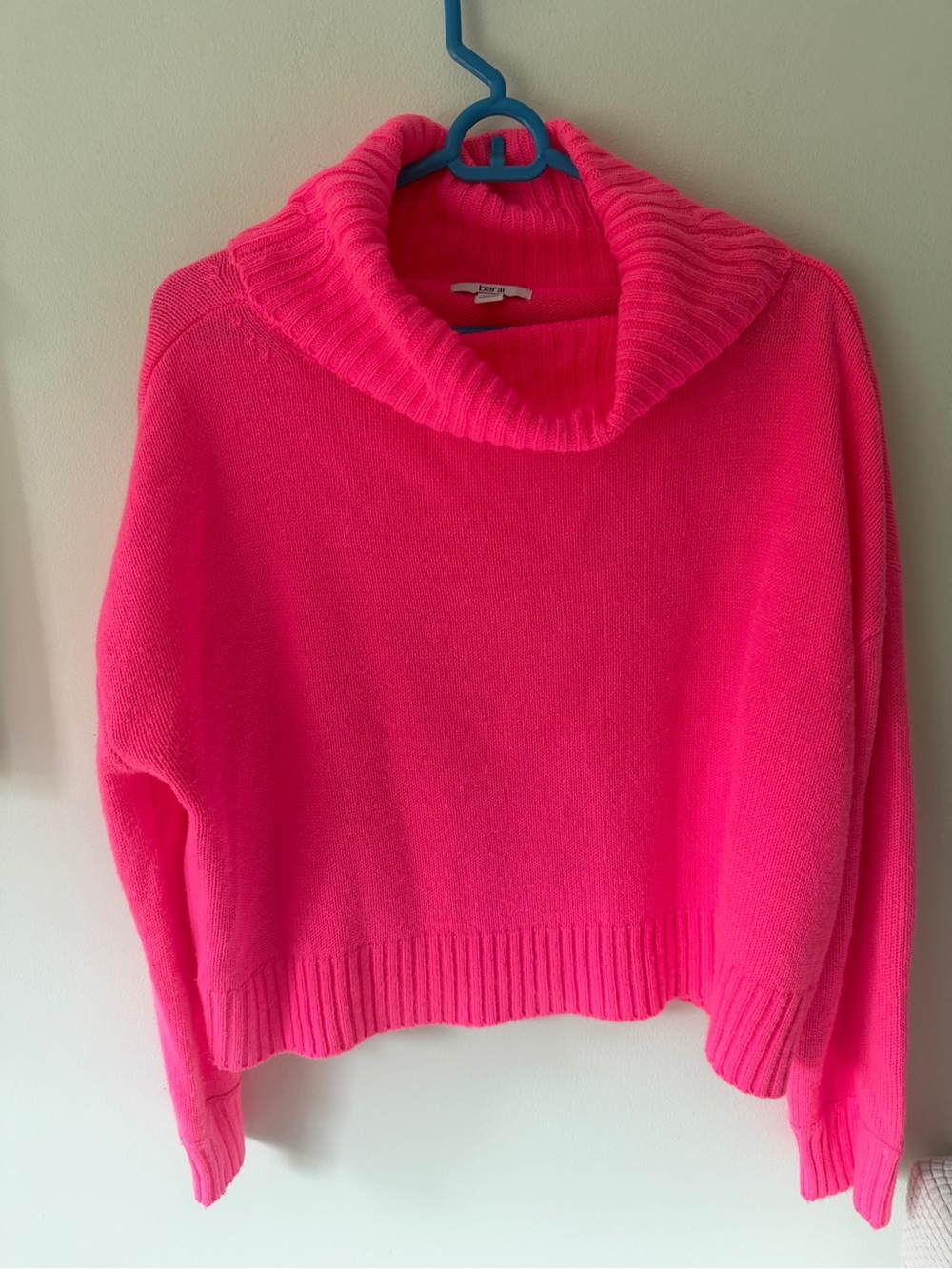 Bar III Neon Pink Cowl Neck Sweater